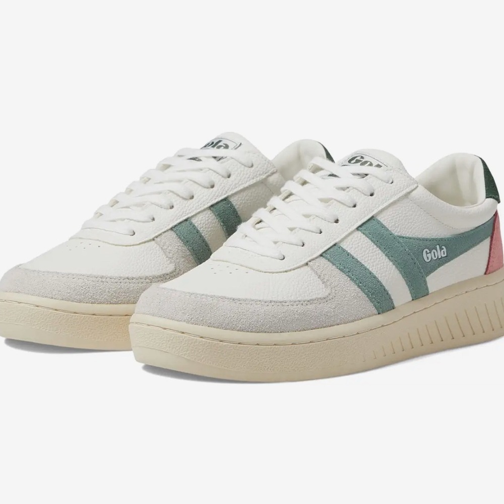 Gola White and Green Sneakers